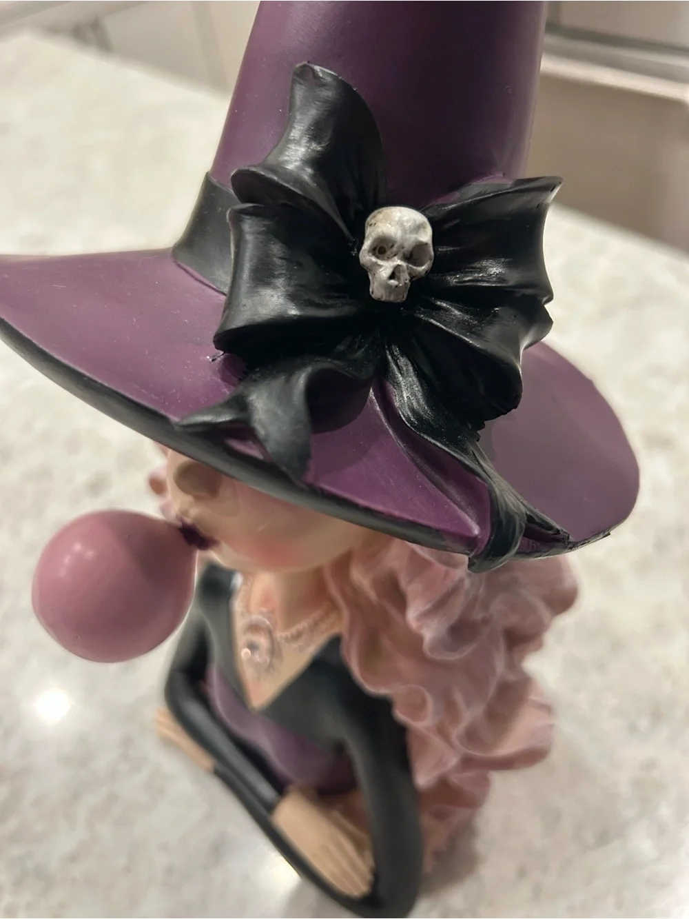 “New” Pink Bubble Witch Figurine - Decorative Halloween Party Accent